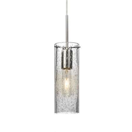 Besa Lighting Juni 10 Cord Pendant, Clear Bubble, Satin Nickel, 1x60W Incandescent 1JT-JUNI10CL-SN